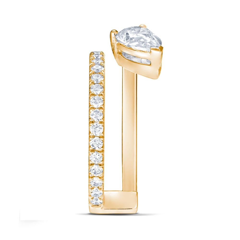 For Sale:  GIA Certified 0.90 Carat Diamond Yellow Gold 18K Ring 3