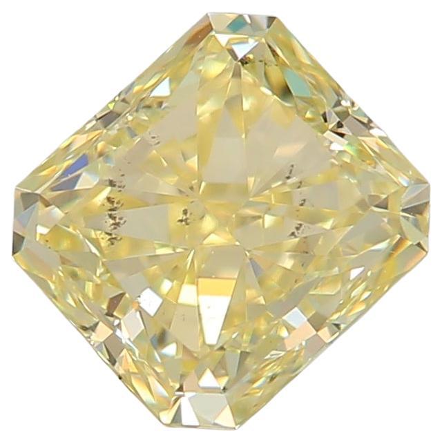 Diamante certificado por GIA de 0,90 quilates de color amarillo claro de fantasía con claridad SI2