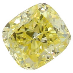 Diamante certificato GIA da 0,90 carati giallo fantasia con purezza SI2