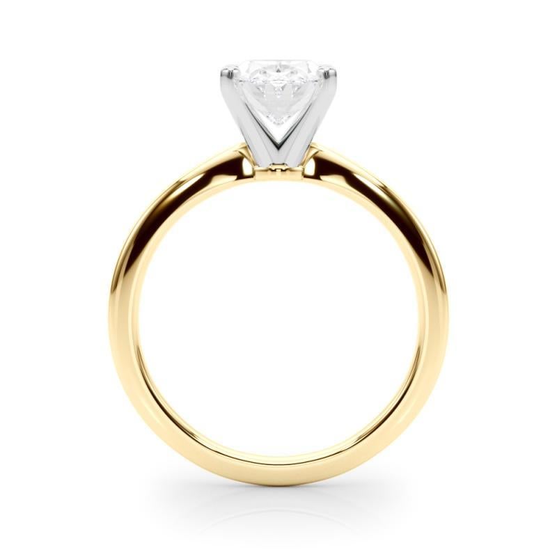 Anello con diamante solitario ovale incastonato, certificato GIA, da 0,90 carati In condizioni Nuovo in vendita a New York, NY