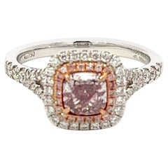GIA Certified 0.90 Carat Pink Diamond Ring