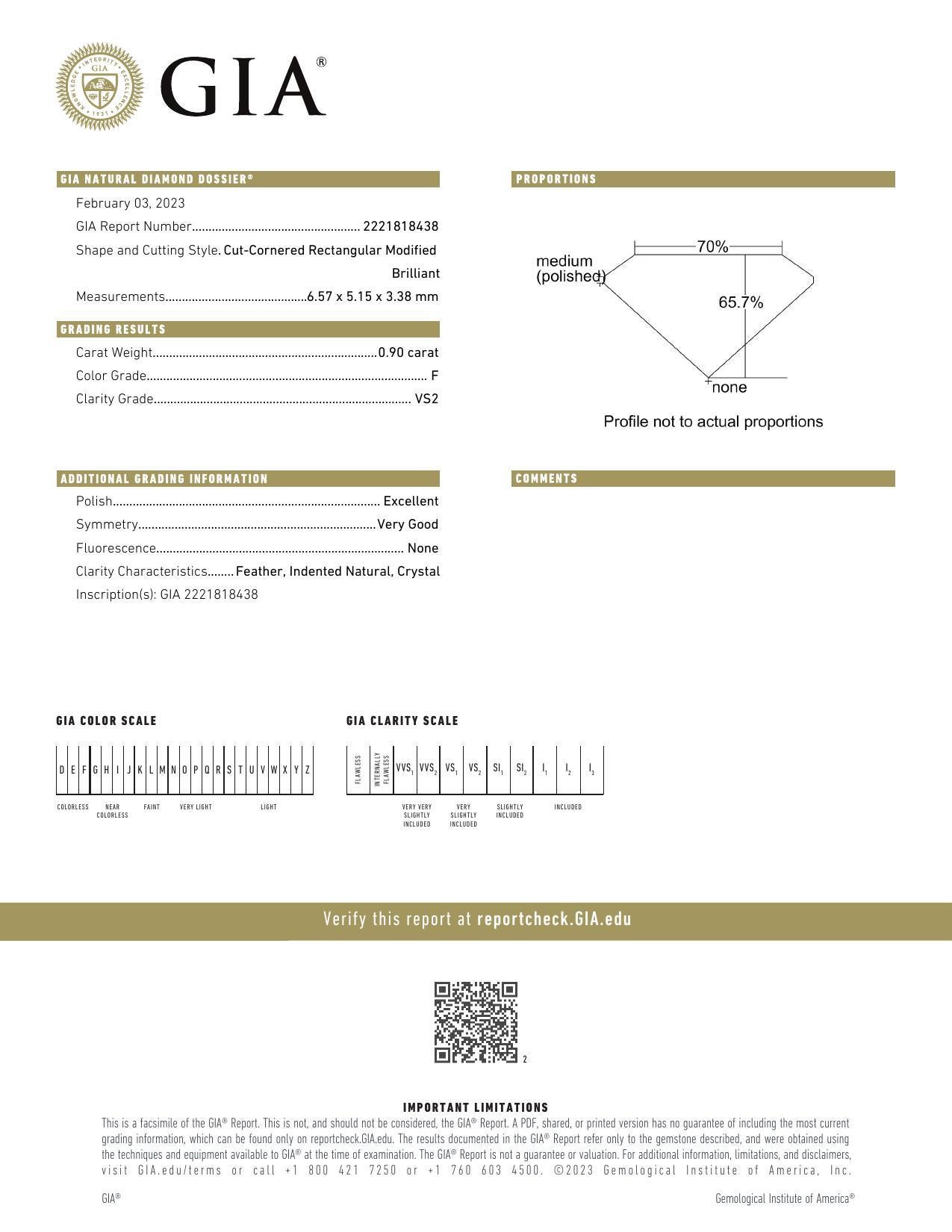 GIA Certified 0,90 Karat Radiant Halo Curved Bypass Platin Diamantring (Zeitgenössisch) im Angebot