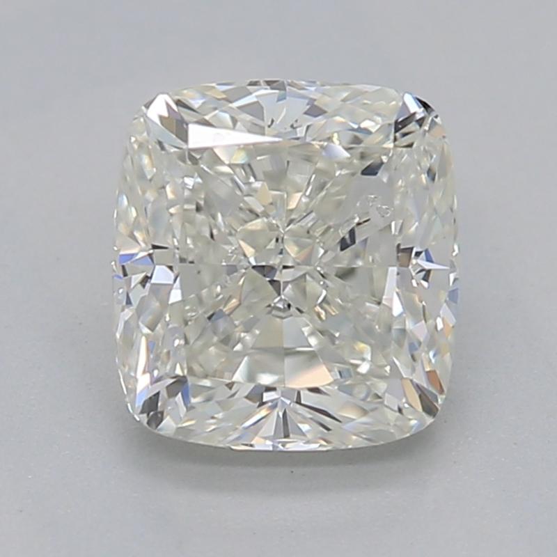 Showcasing an enchanting design, this remarkable diamond ring features a captivating GIA-certified cushion J SI1 0.90 center diamond, exuding an alluring brilliance that captures the eye. Crafted in luxurious platinum , the polished band elegantly