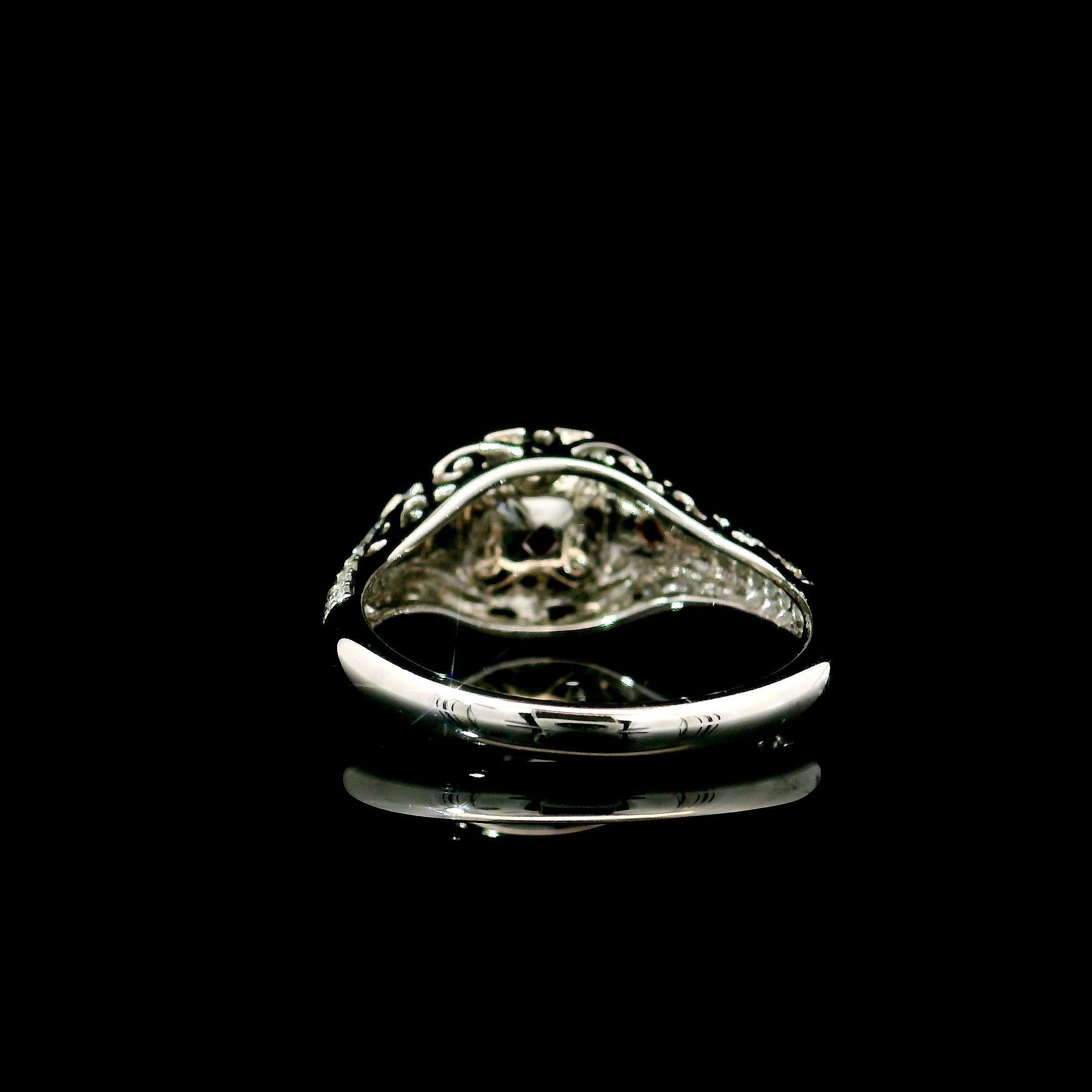 da uomo o donna Anello con diamante certificato GIA da 0,90 carati di colore rosa molto chiaro con purezza SI2 in vendita