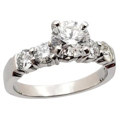 GIA Certified 0.90 CT VVS1 G Natural Diamond Platinum Engagement Ring