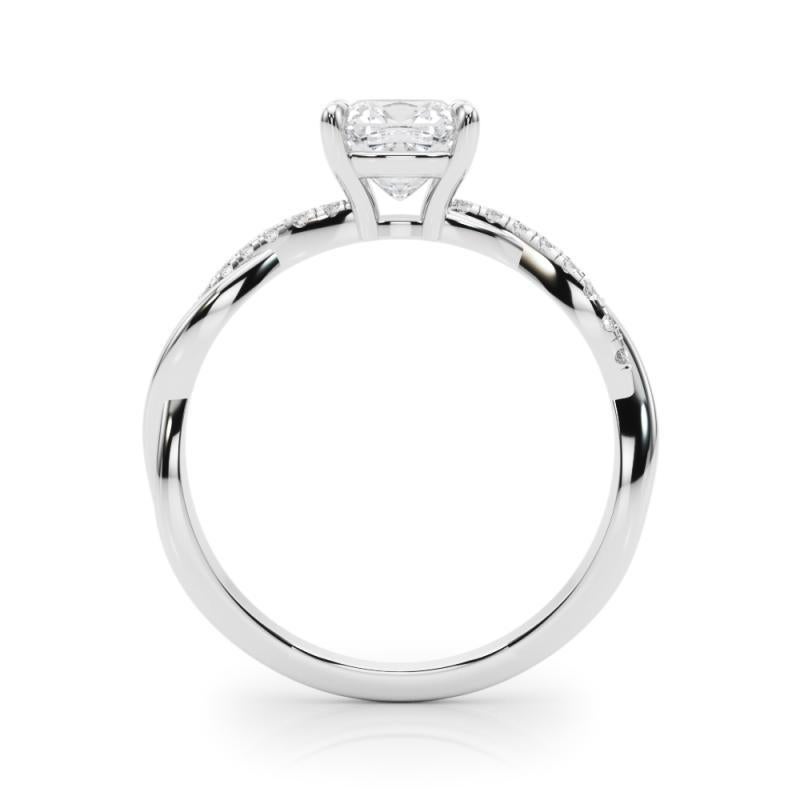 Anillo de diamantes de platino en forma de enredadera infinita trenzada de 0.91 quilates con certificado GIA en Nuevo estado para la venta en New York, NY
