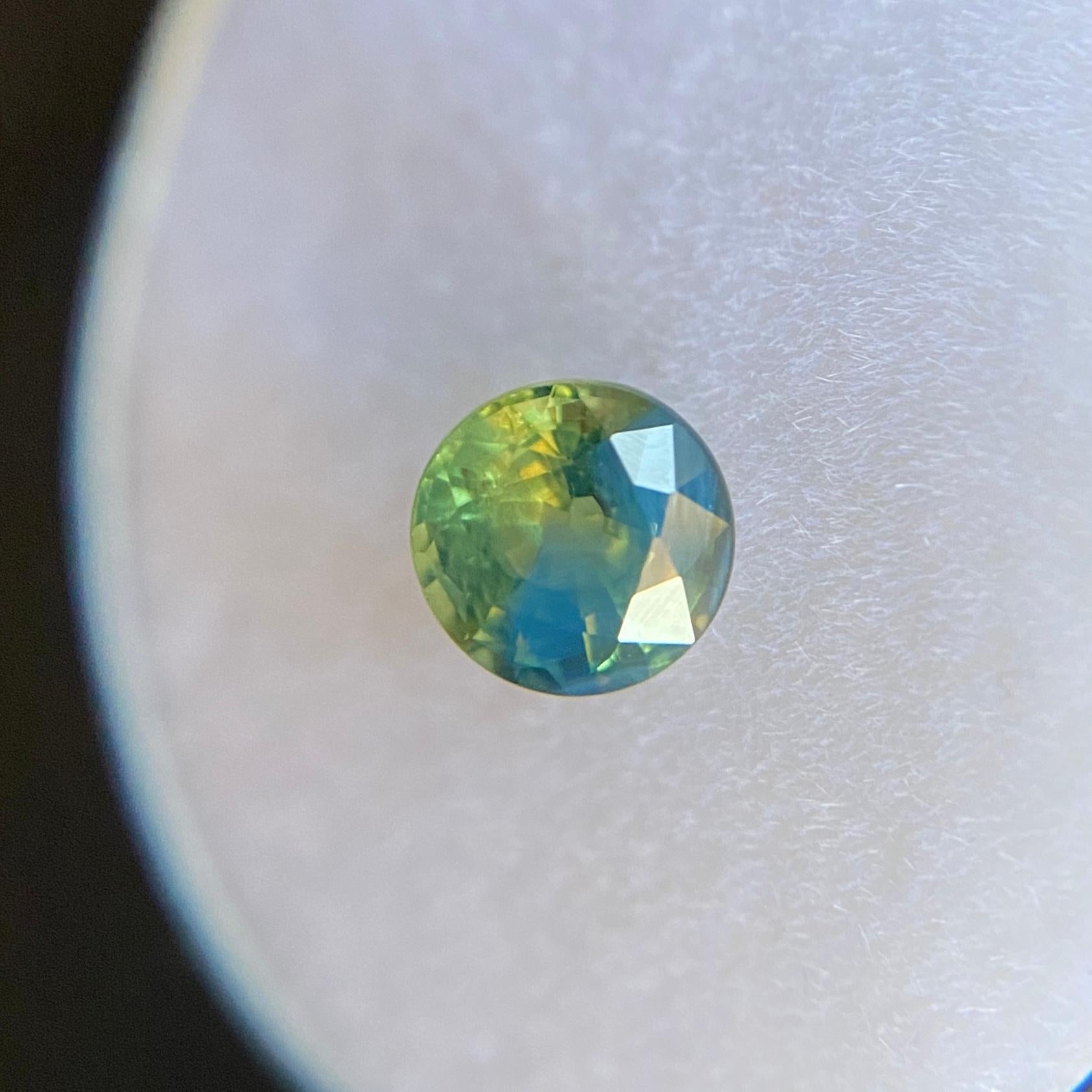 Rare Untreated Parti Colour Sapphire Gemstone.

0.91 Carat unheated sapphire with a rare parti colour effect. Showing blue and yellow green colours with a unique colour split. Very rare and stunning to see.

Fully certified by GIA confirming stone