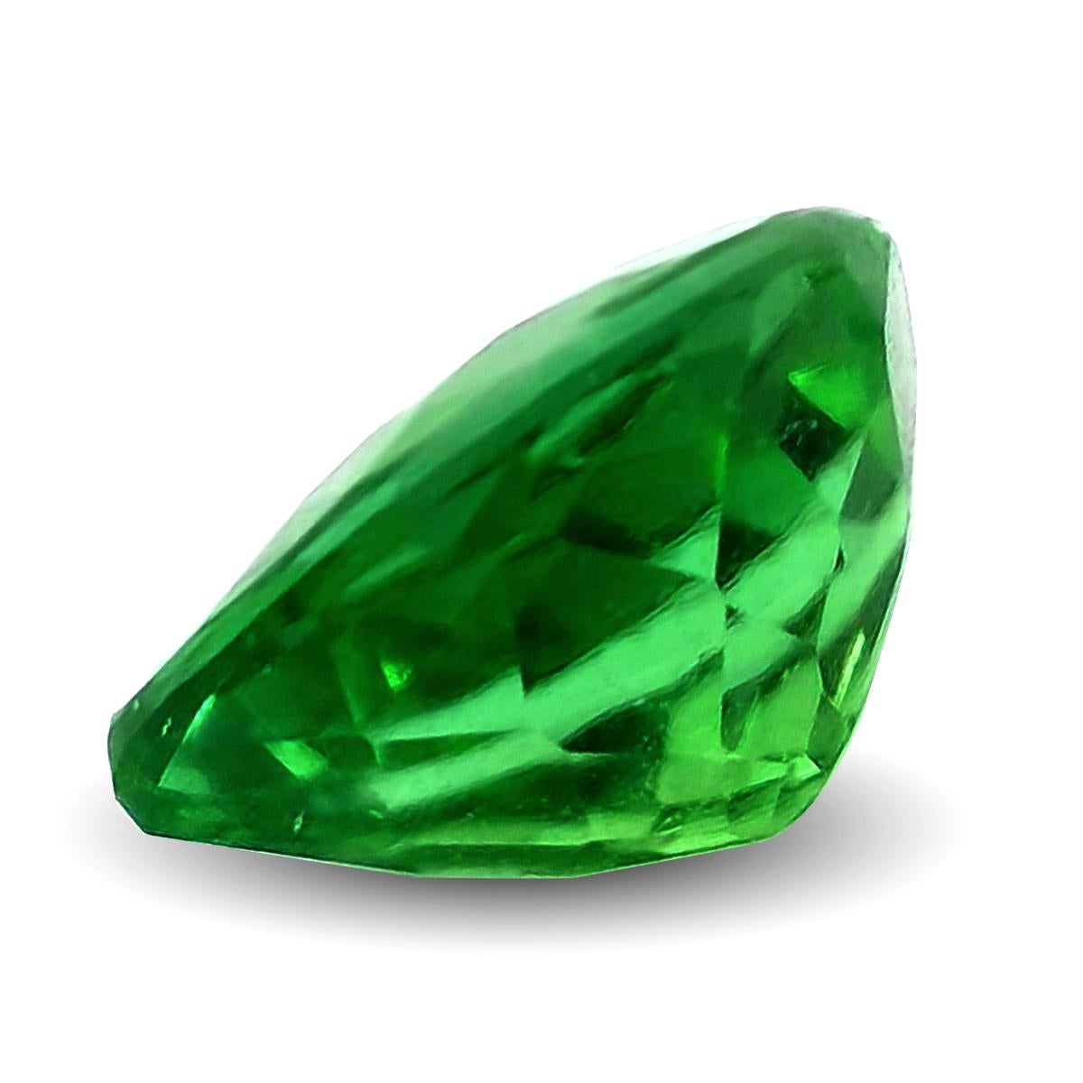Turmalina verde natural de Mozambique paraiba Piedra de 0.93 quilates con informe GIA Corte brillante en venta