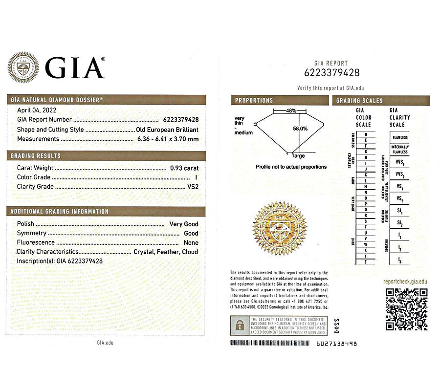 GIA Certified 0.93ct Diamond Sapphire Halo Engagement Ring In Good Condition In New York, NY