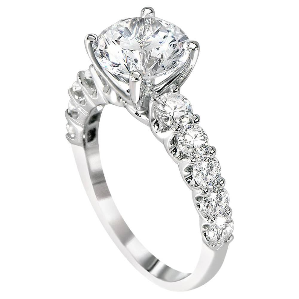 GIA Certified 0.94 Carat Diamond Engagement Ring For Sale