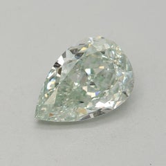 GIA Certified 0.95 Carat Fancy Light Green SI2 Clarity Diamond