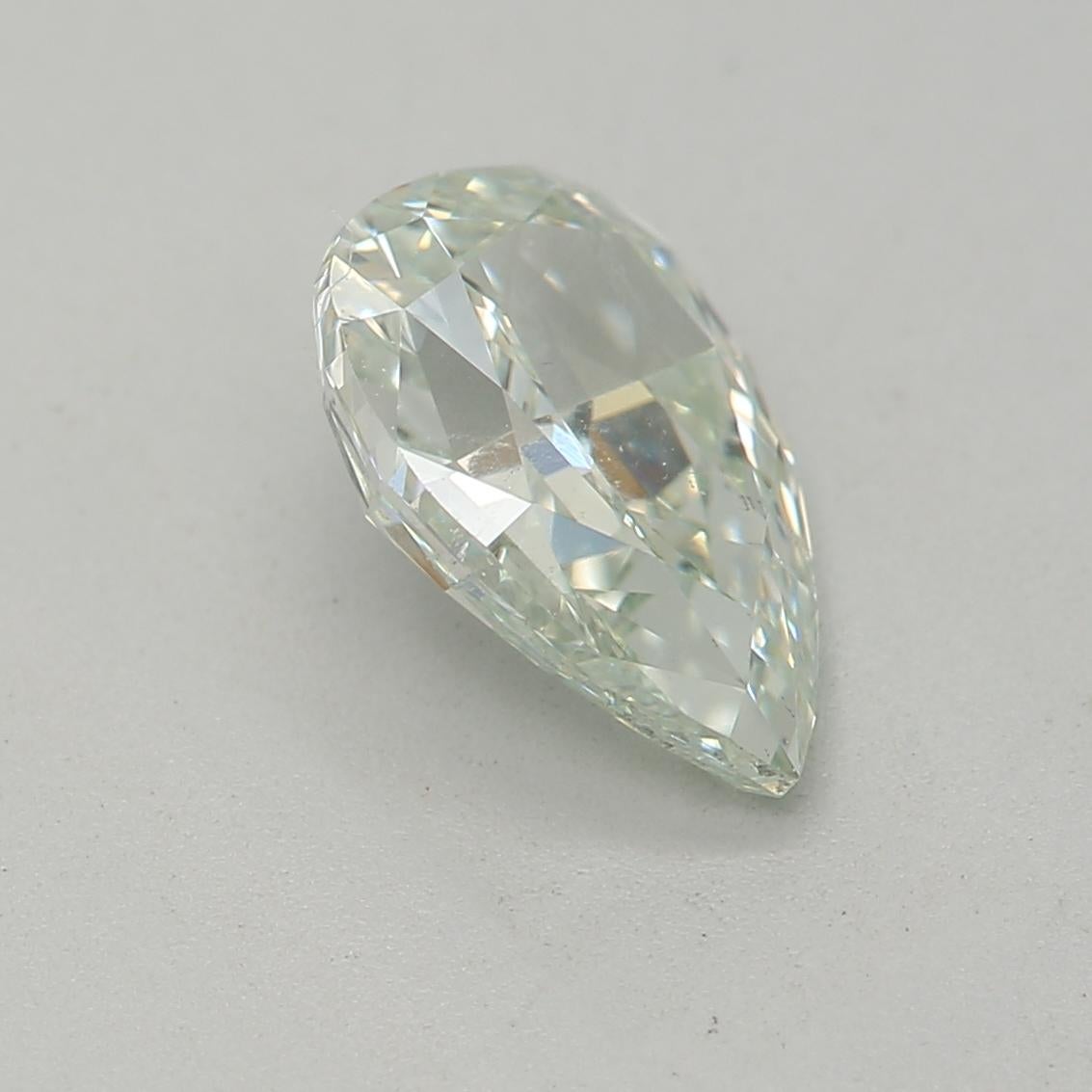 Women's or Men's GIA Certified 0.95 Carat Fancy Light Green SI2 Clarity Diamond For Sale