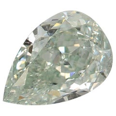 GIA Certified 0.95 Carat Fancy Light Green SI2 Clarity Diamond