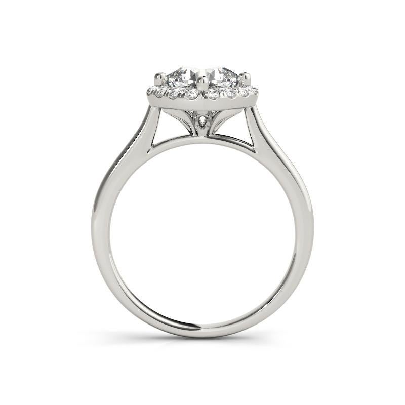 Taglio cuscino GIA Certified 0.95ct Cuscino Quadrato Halo Filigrana Fiore Anello di Diamanti in vendita