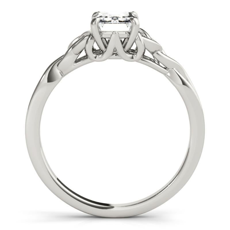 Bague diamant certifié GIA 0.96 carat Celtic Knot Radiant Solitaire Platinum Neuf - En vente à New York, NY
