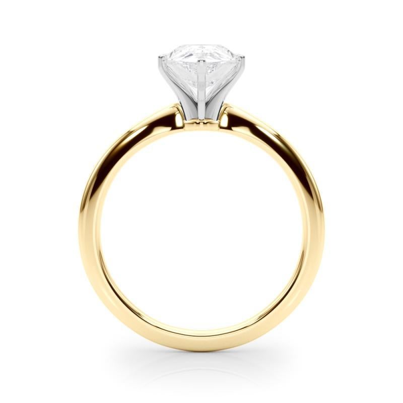Anello con diamante solitario con incastonatura a pera da 0,96 carati certificato GIA In condizioni Nuovo in vendita a New York, NY