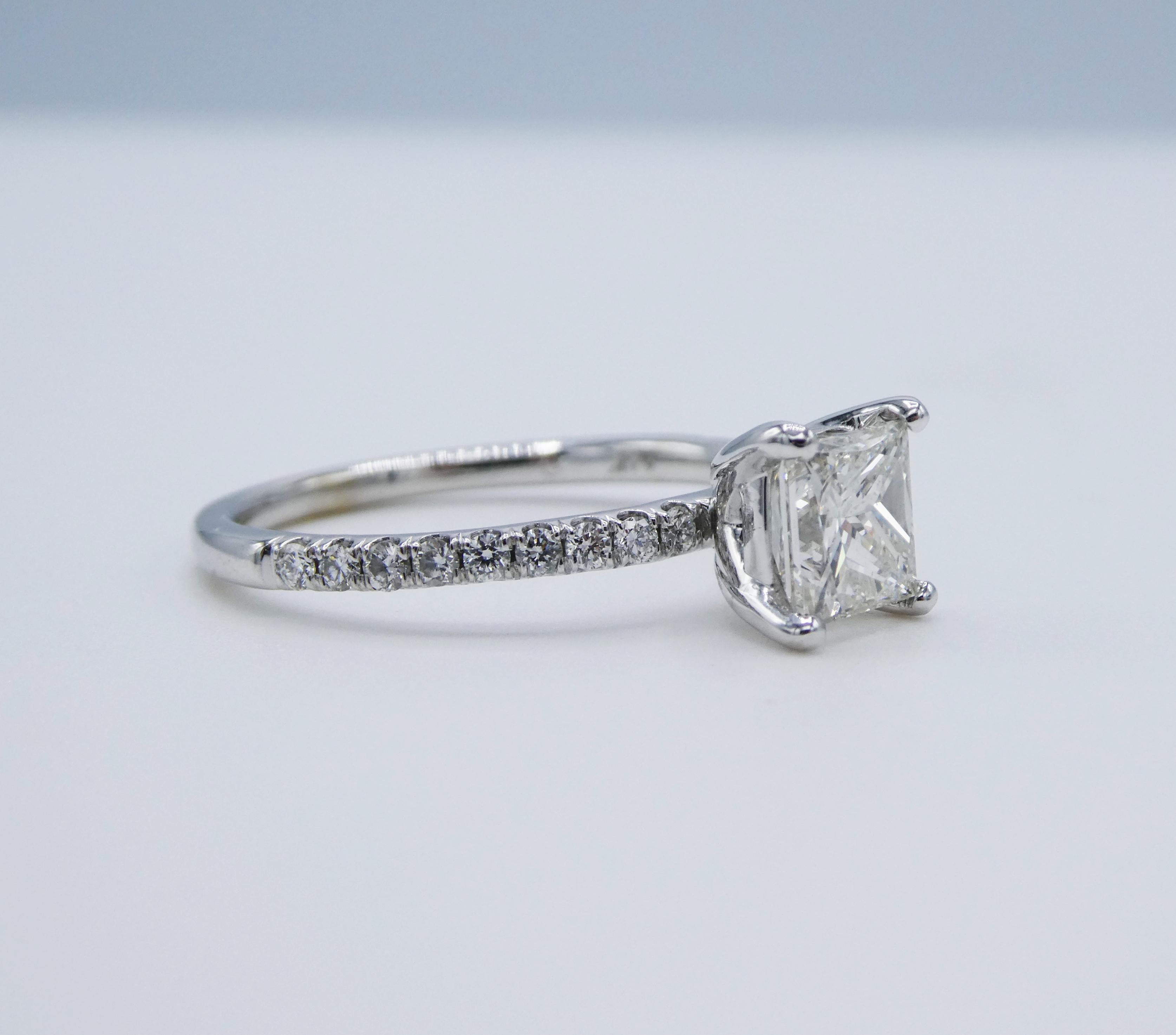 pave princess cut engagement rings