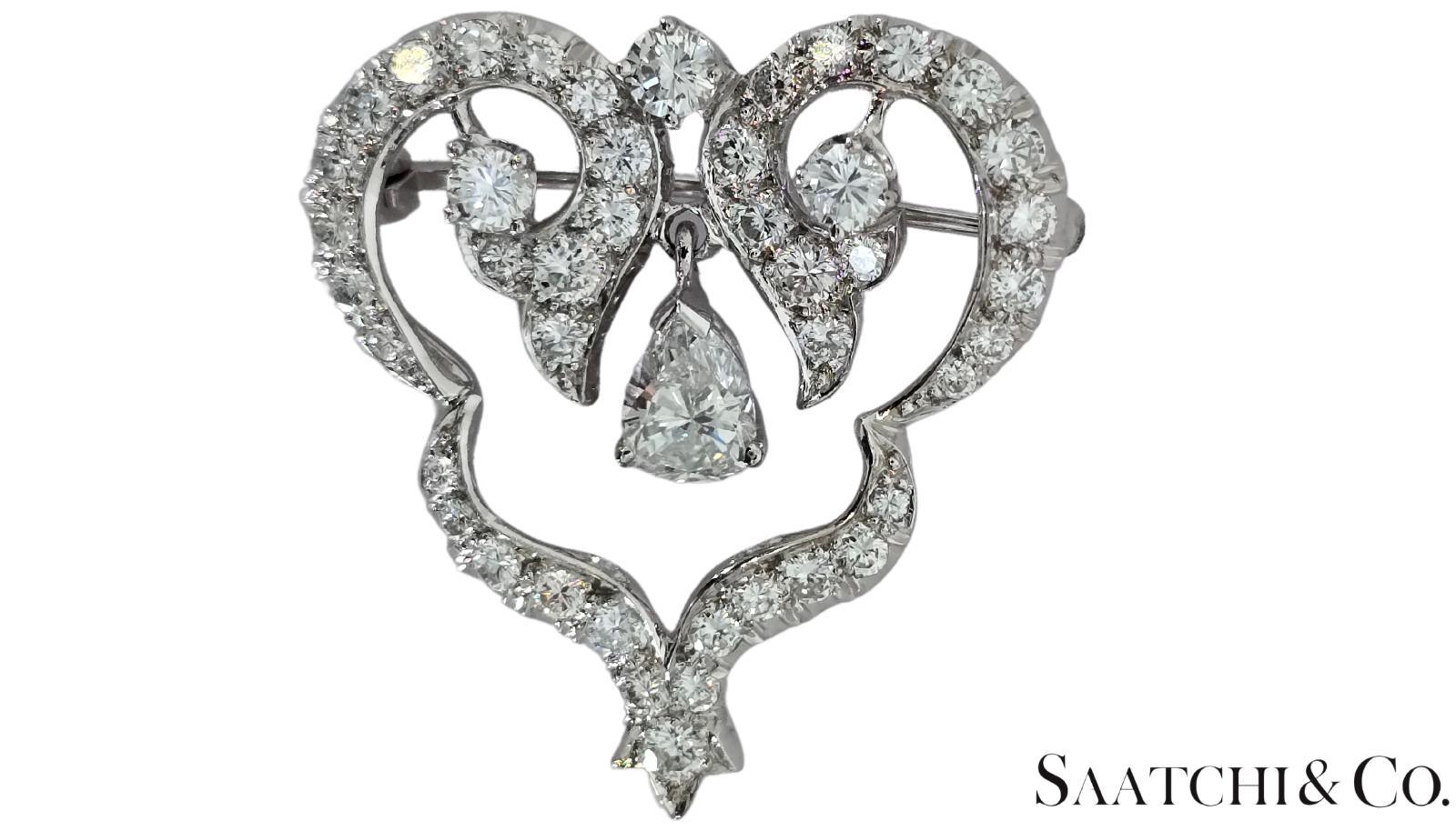 Diamant naturel certifié GIA de 0,98 ct : Broche/épingle, or 750 millièmes (18K) Neuf - En vente à New York, NY