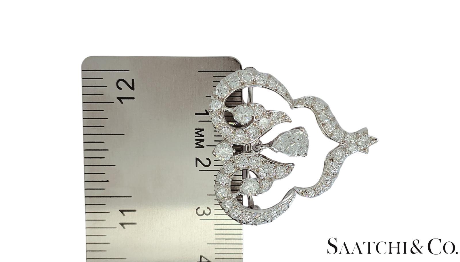 Diamant naturel certifié GIA de 0,98 ct : Broche/épingle, or 750 millièmes (18K) en vente 1