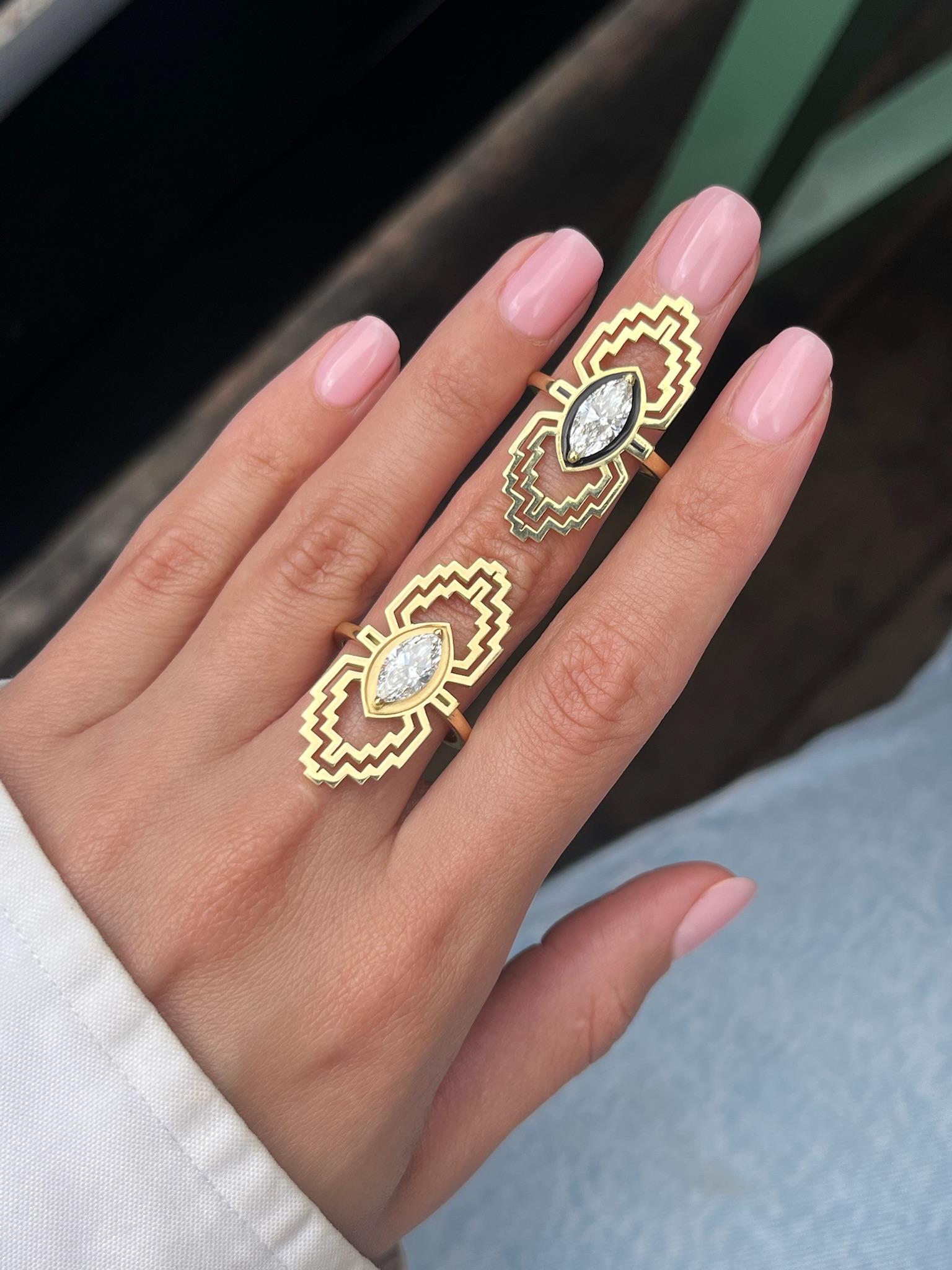 in vendita:  Anello Cocktail con Diamante Antico Taglio Marquise da 1 Carato Certificato GIA 3