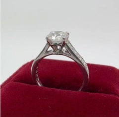 GIA-Certified 1 Carat Cartier 1895 Round Brilliant Diamond Engagement Ring