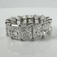 Gia Certified, 1 Carat Each, Radiant Cut Diamond Eternity Band in Platinum
