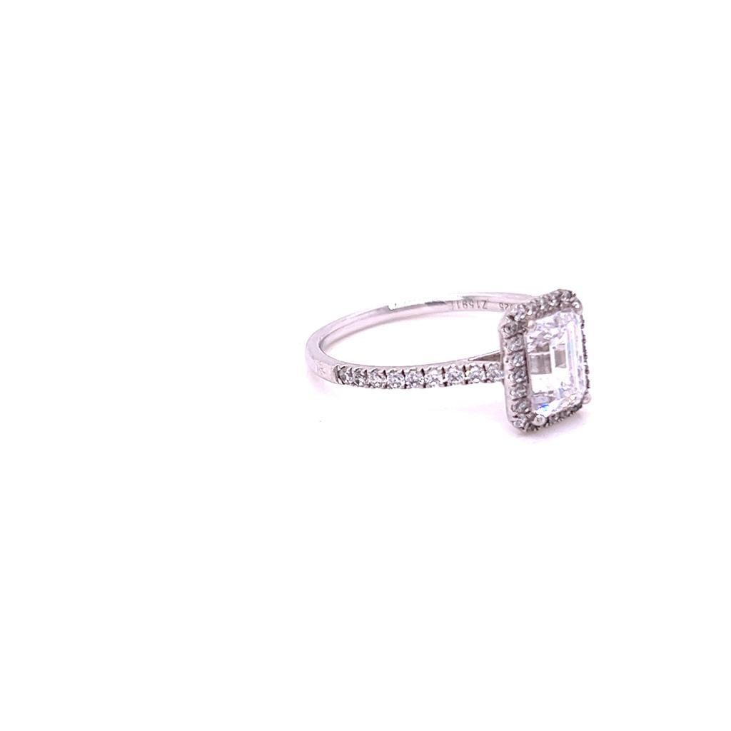 For Sale:  GIA Certified 1 Carat Emerald cut Diamond Ring in Platinum 4