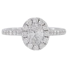 GIA Certified 1 Carat Oval Diamond Engagement Ring