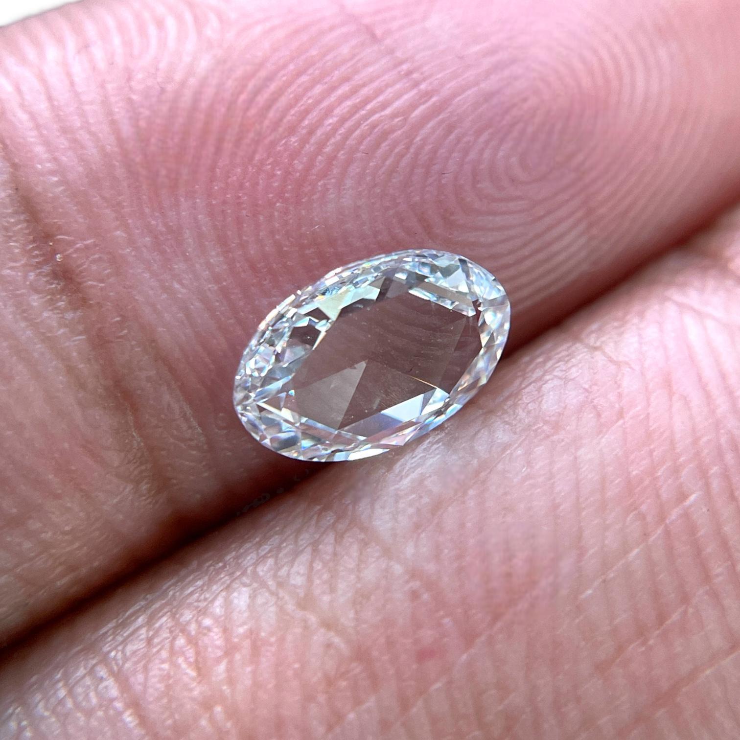 Oval Cut GIA Certified 1 Carat Oval F Natural Diamond For Sale