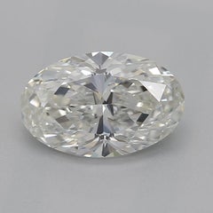GIA Certified 1 Carat Oval Prong Set Solitaire Platinum Diamond Ring