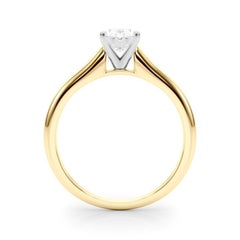 GIA Certified 1 Carat Oval Slim Band Classic Solitaire Diamond Ring