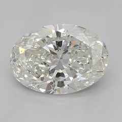 GIA zertifiziert 1 Karat Oval Solitär Pave 18K Weißgold Diamantring