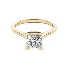 GIA-zertifizierter 1-Karat-Prinzessinnen-Diamantring mit Solitär