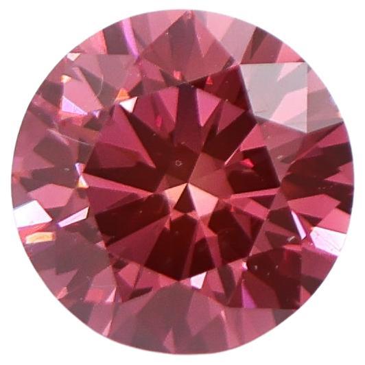 GIA zertifiziert 1 Karat lila Pink Diamond Erde abgebaut Brillant Rund 6,5 mm