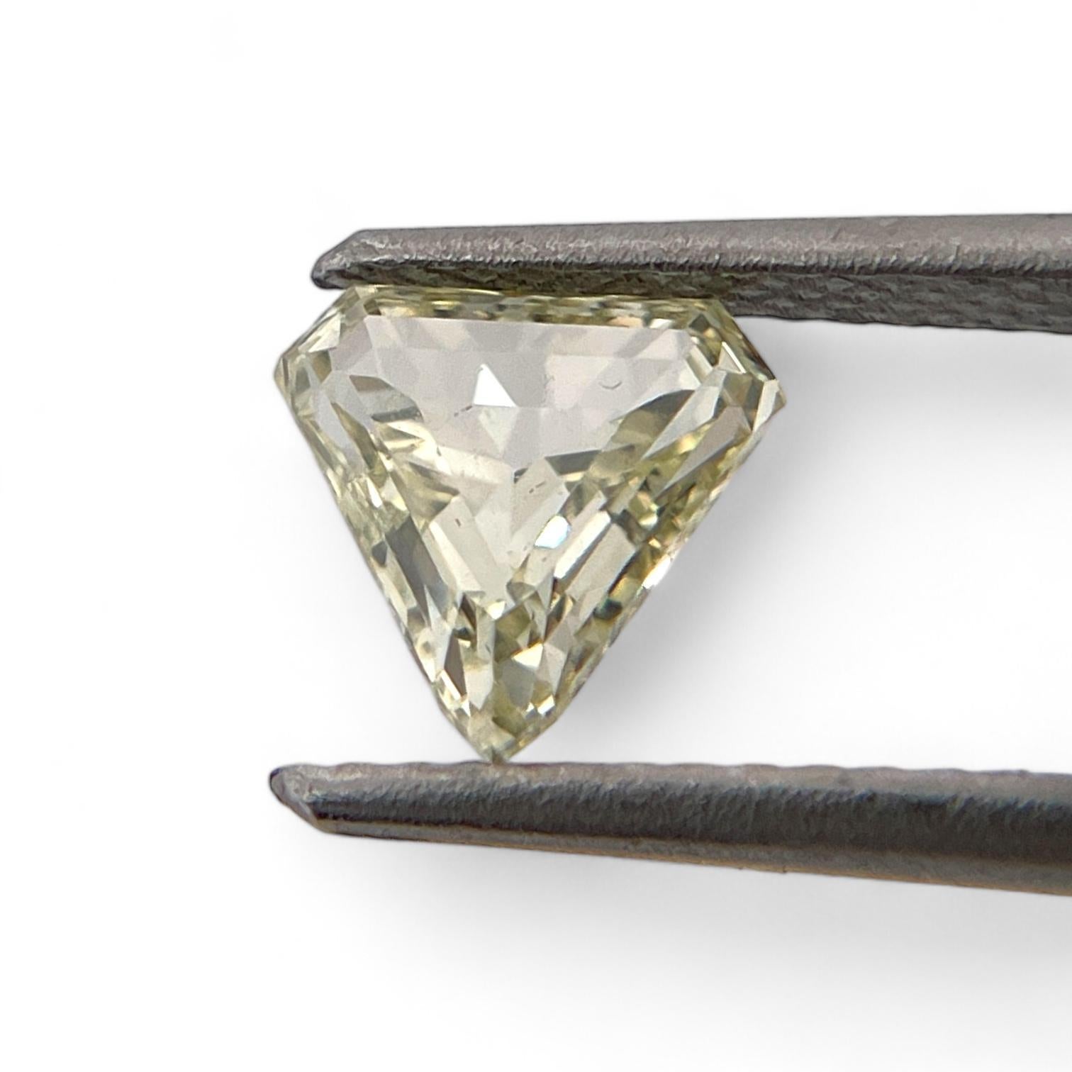 Taille trillion Diamant naturel certifié GIA de 1 carat de taille trillion en vente