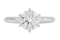 GIA Certified 1 Ct F Color VVS1 Clarity Round Brilliant Diamond Solitaire Ring