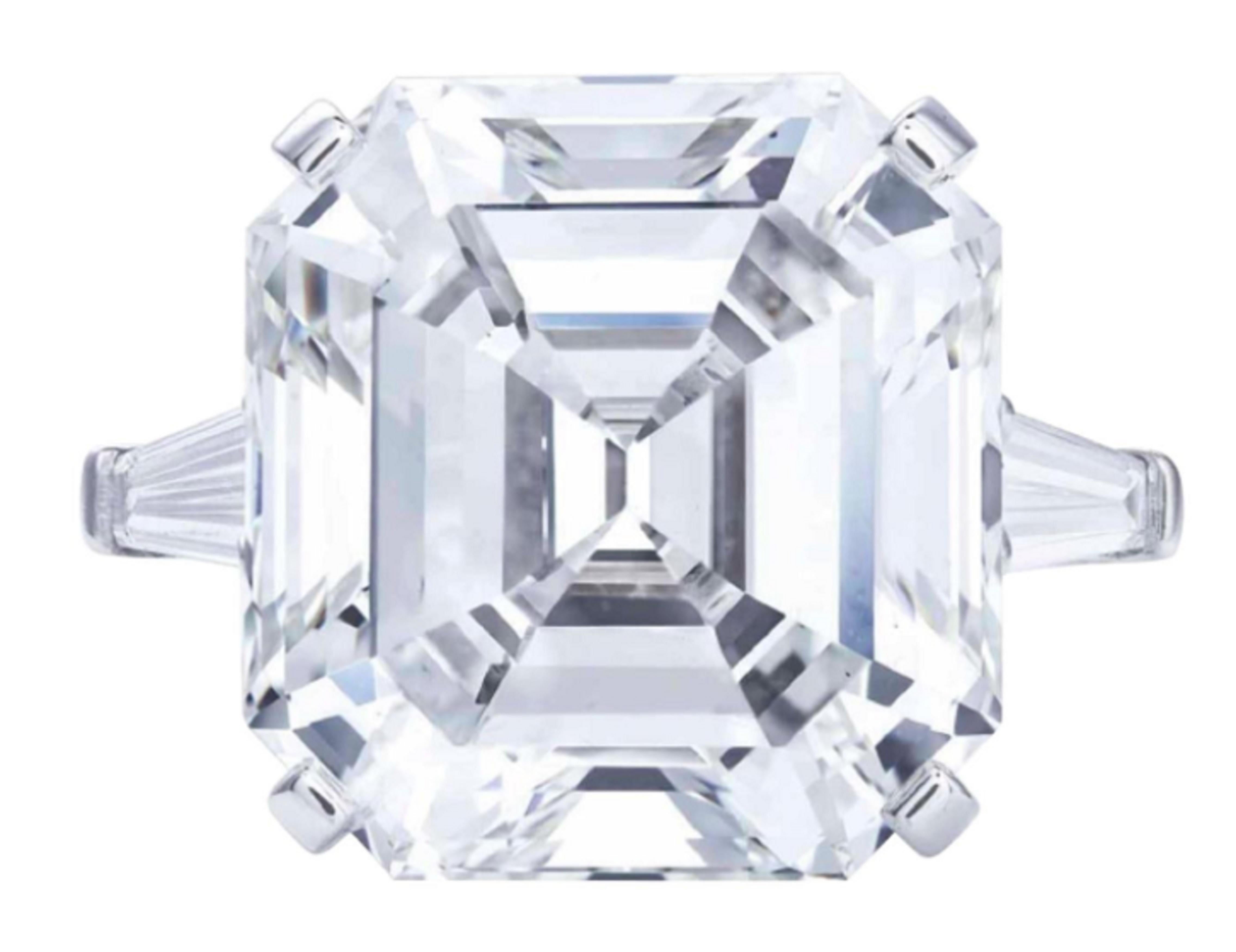 10 carat asscher cut diamond ring