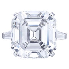 Anello con diamante naturale taglio Asscher da 10 carati certificato GIA