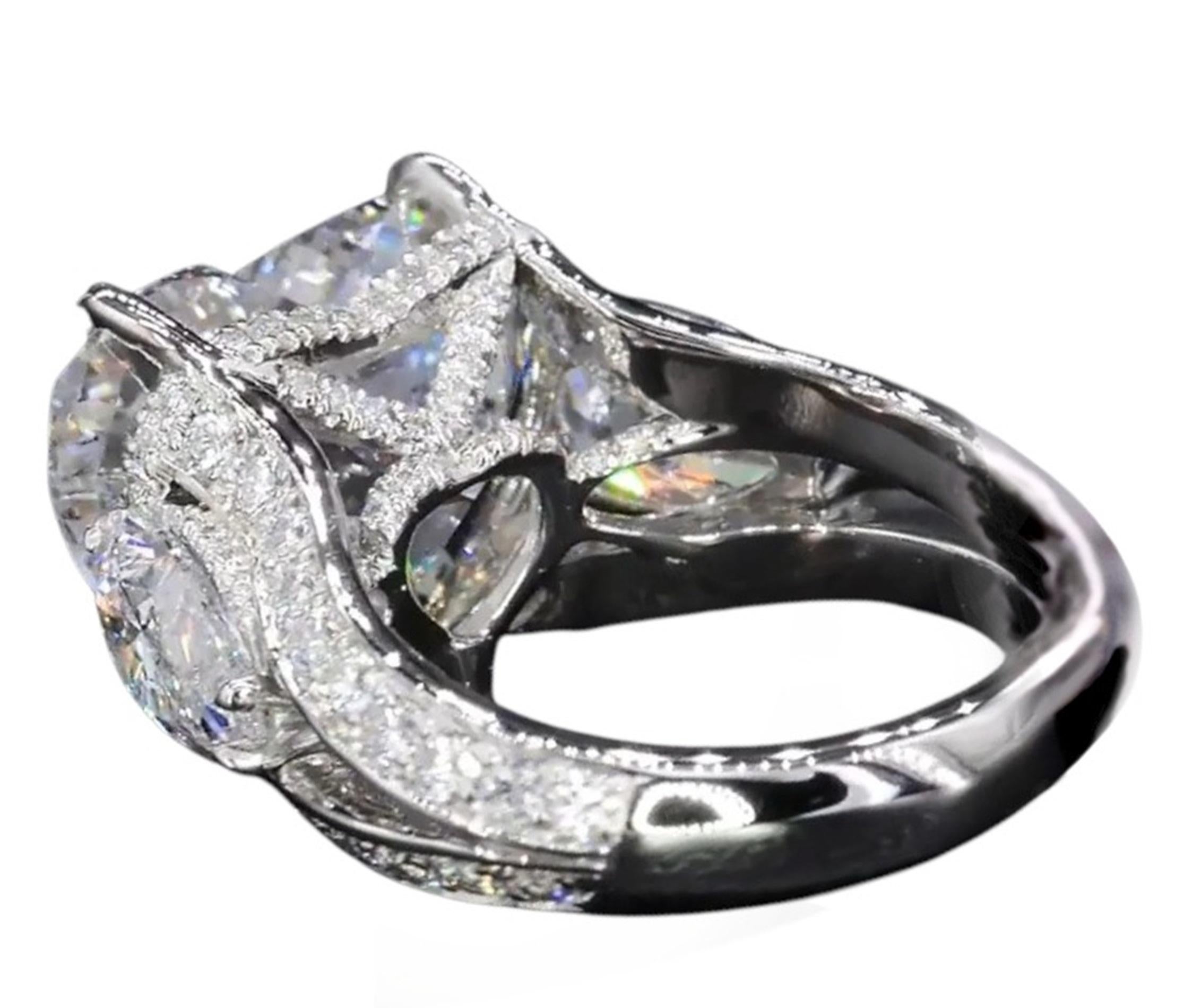 Moderne Bague en forme de cœur avec diamant certifié GIA de 10 carats en vente