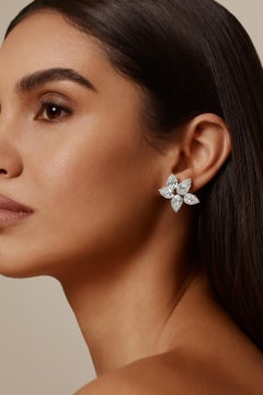 GIA Certified 10 Carat Diamond Earrings in 18K White Gold