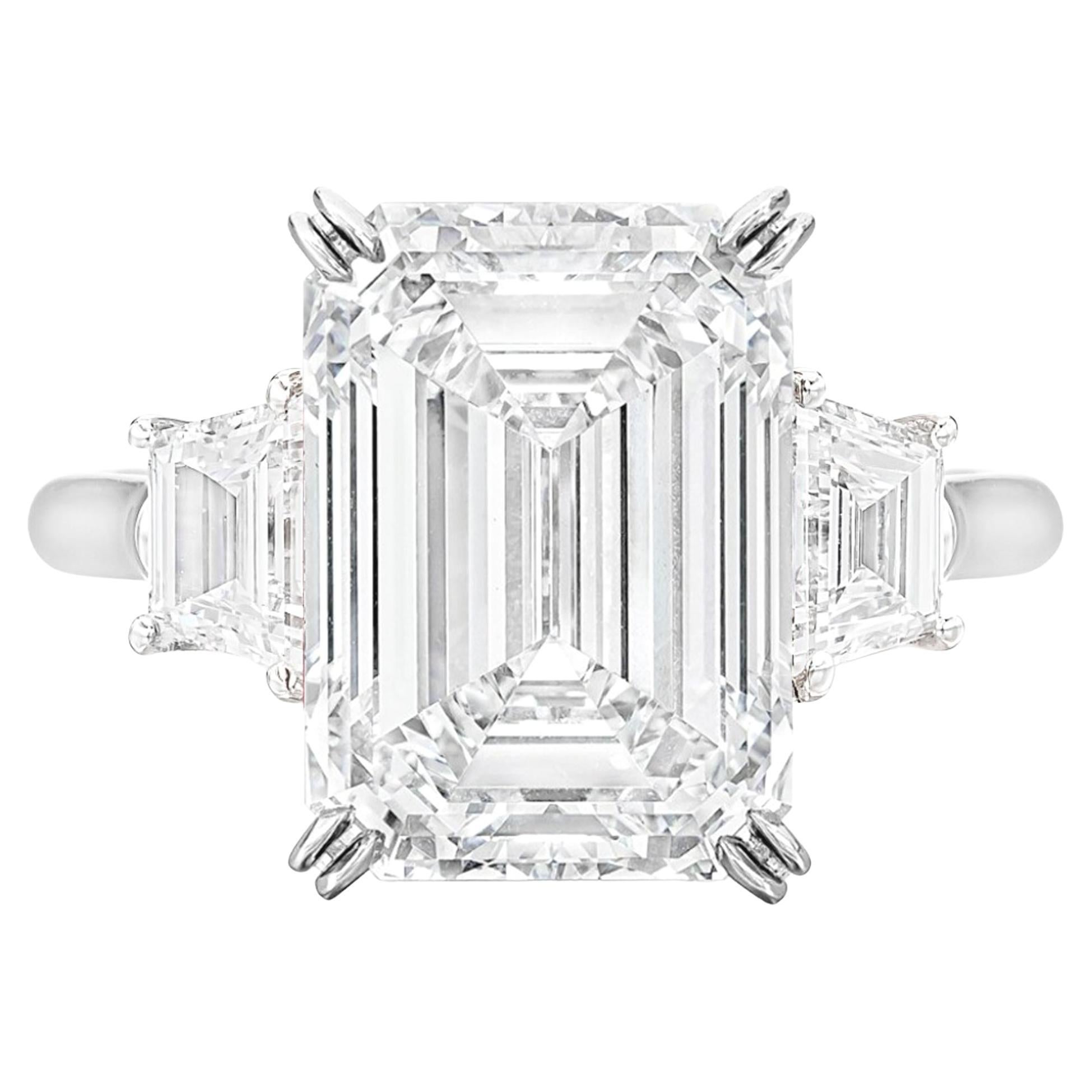 GIA Certified 10 Carat Diamond Engagement Ring Platinum For Sale