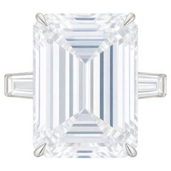GIA Certified 10 Carat Emerald Cut D Color Diamond Ring in Platinum