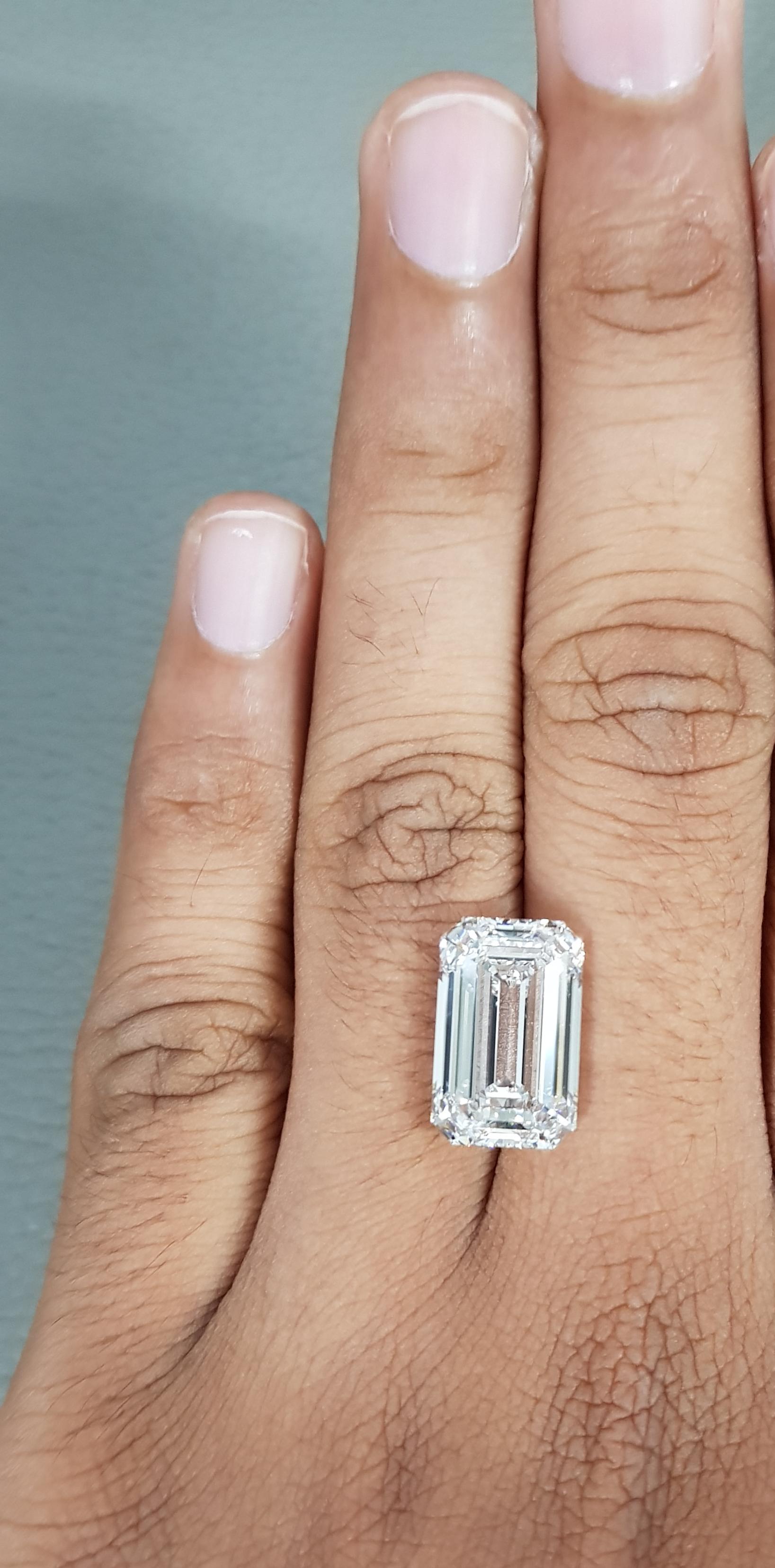 GIA Laser beschriftet 10 Karat Smaragdschliff Diamant Perfekt Proportion J Farbe