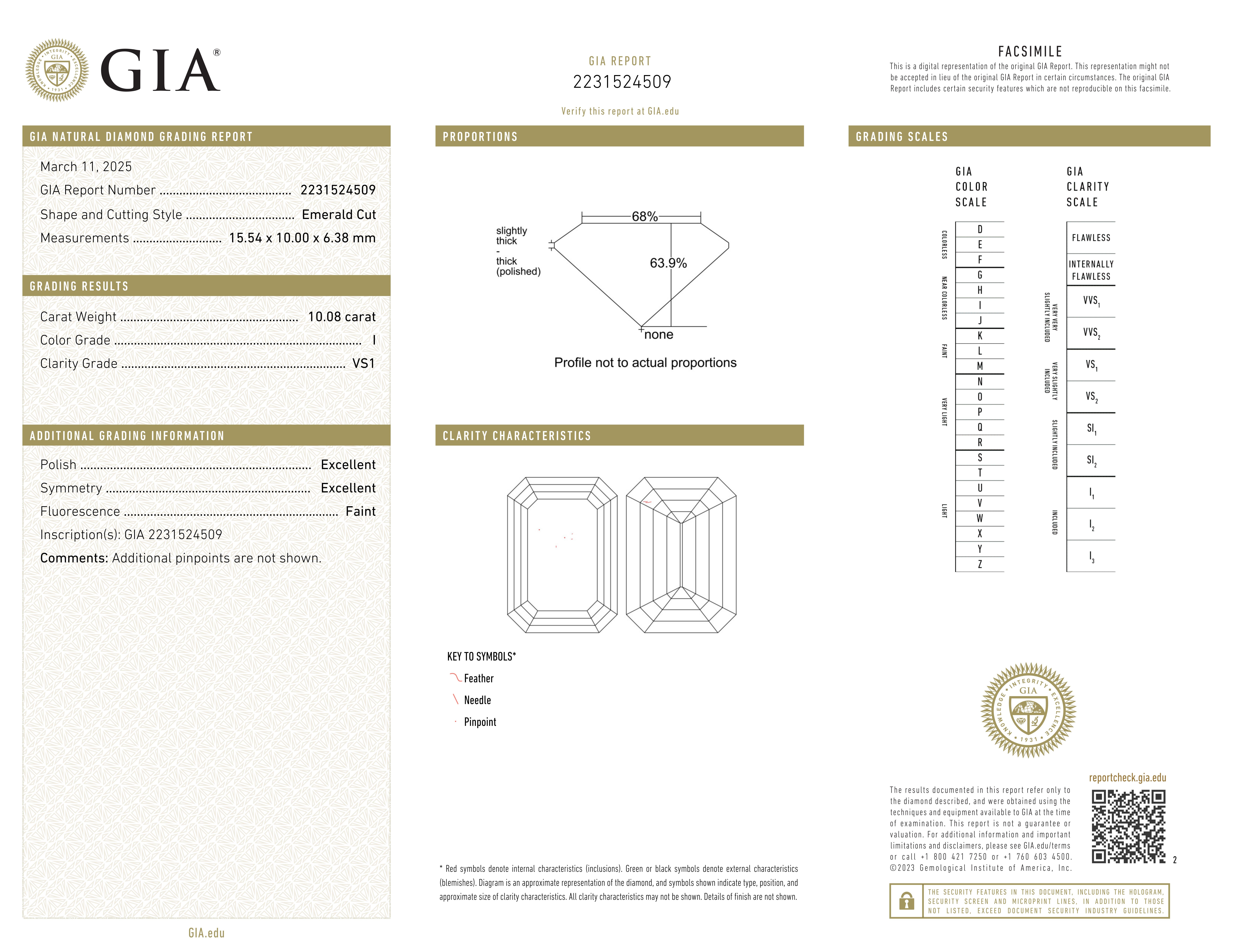 GIA Certified 10 Carat Emerald Cut Diamond Platinum Ring For Sale 1