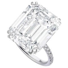 GIA Certified 10 Carat Emerald Cut Diamond Ring