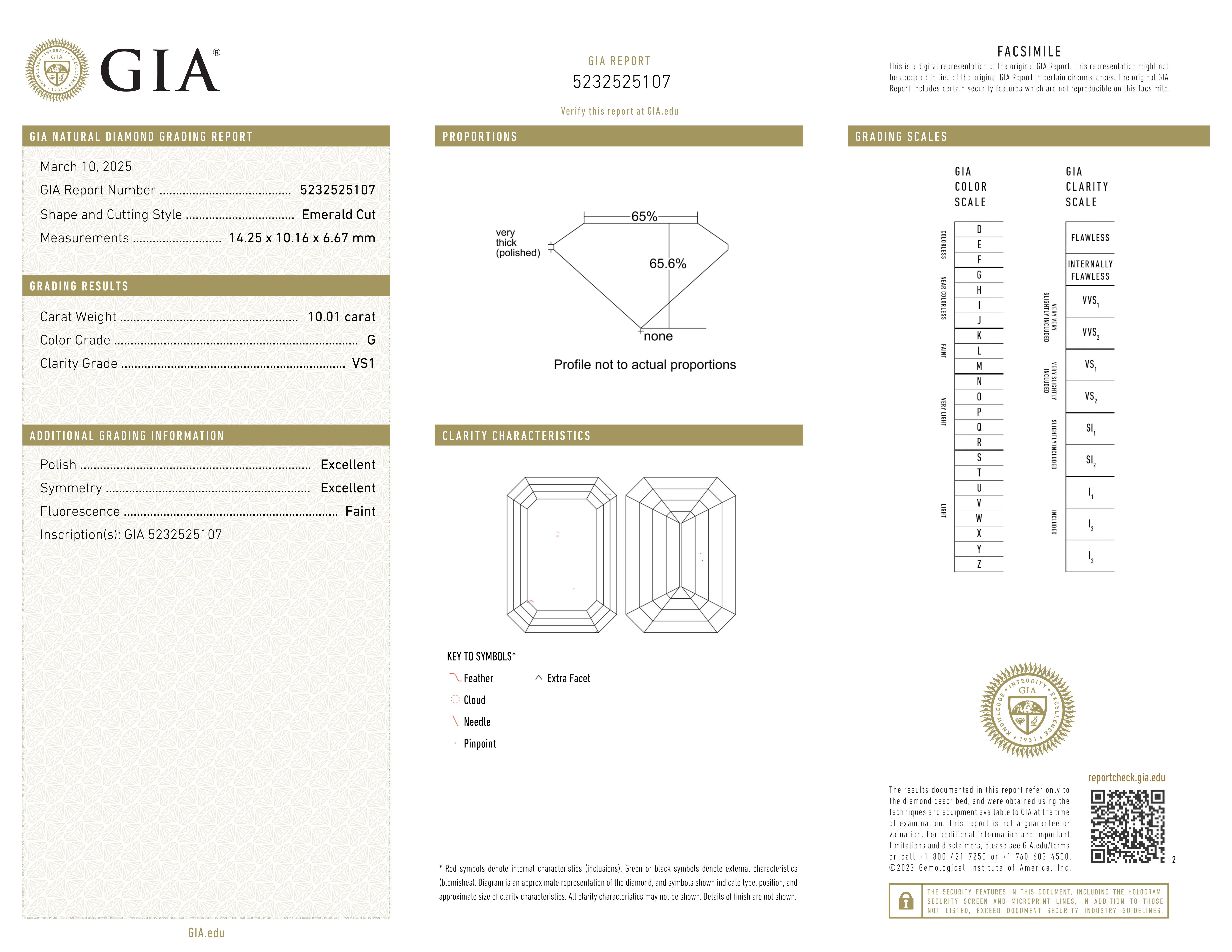 GIA Certified 10 Carat Emerald Cut Diamond Ring G COLOR VS1 CLARITY In New Condition For Sale In Chicago, IL