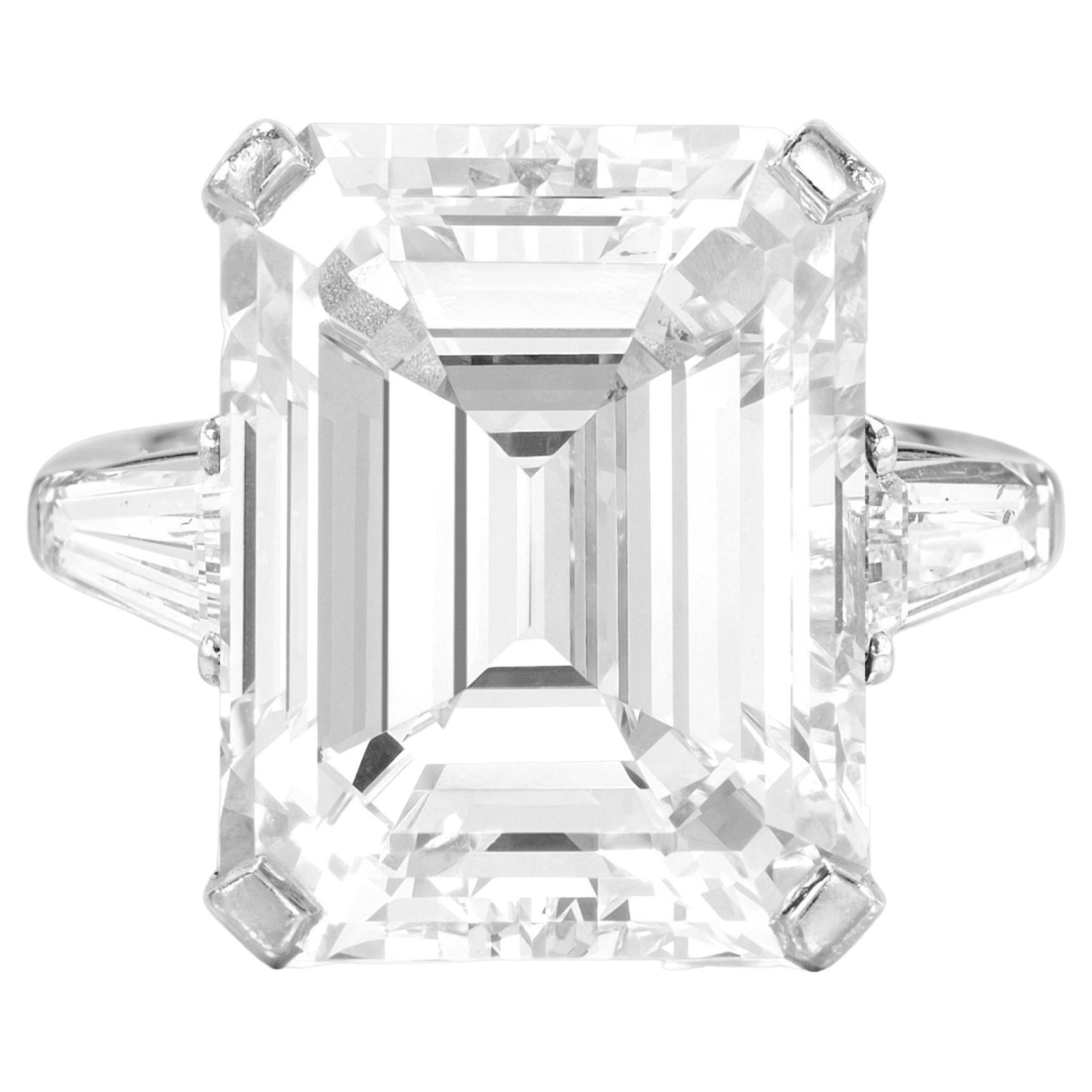GIA Certified 10 Carat Emerald-Cut Diamond Ring VS2 Clarity