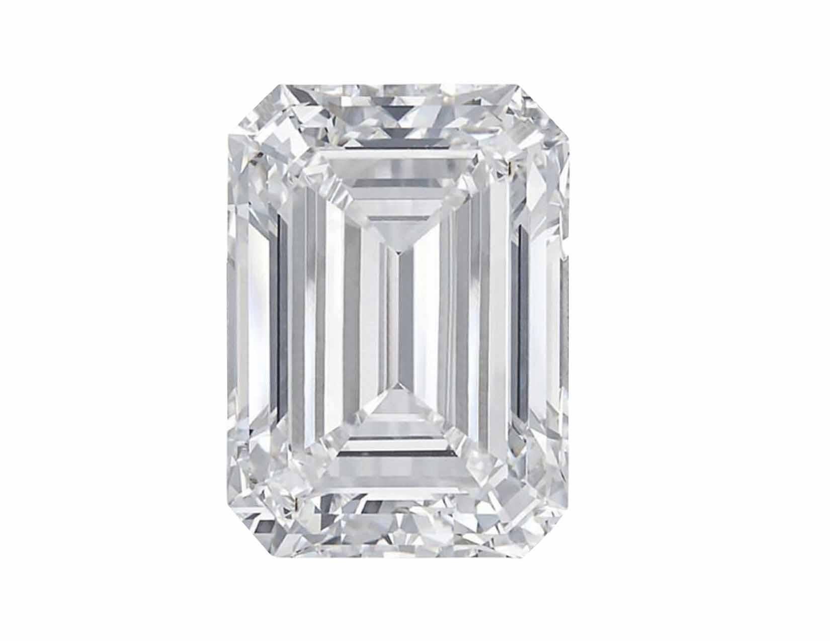 This magnificent ring showcases a remarkable 10.55-carat emerald-cut diamond as its centerpiece, exuding sophistication and grandeur. Certified by GIA, the diamond features a G color grade, offering a subtle and inviting warmth, while its VVS2