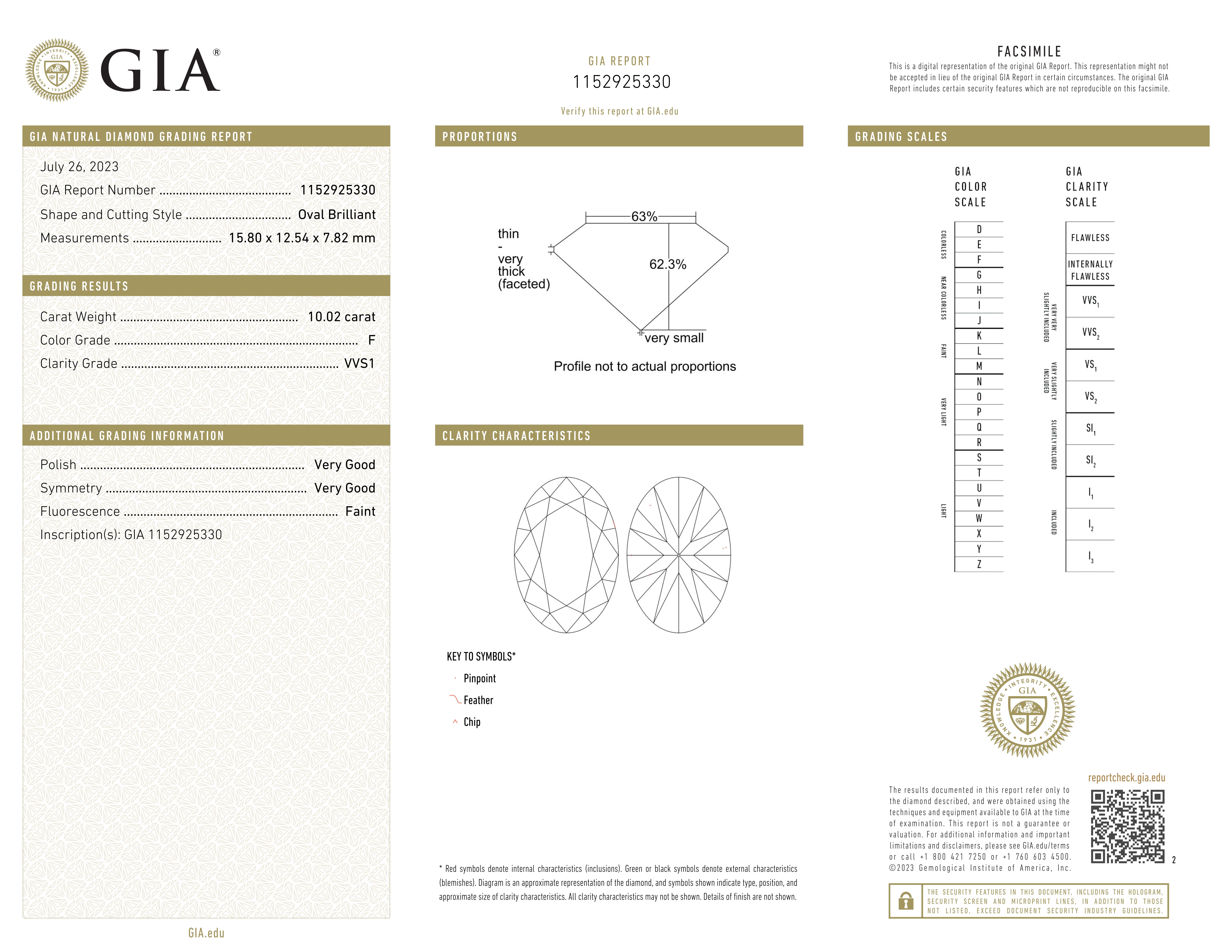 GIA Certified 10 Carat F Color VVS1 Clarity Oval Diamond Ring In New Condition For Sale In Chicago, IL