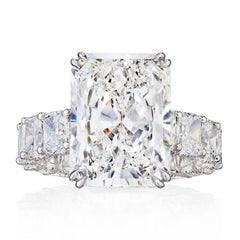 GIA Certified 10 Carat F VS2 Radiant Diamond Engagement Ring "Ashley"
